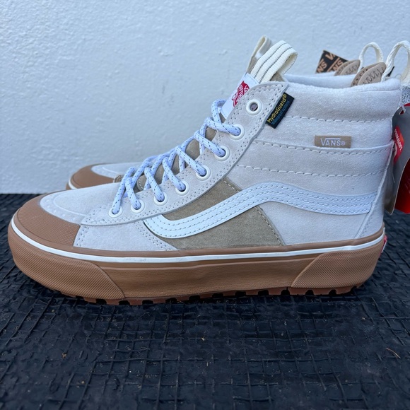 Vans SK8-Hi MTE-2 Primaloft Suede High Top Sneaker Cream Gum Waterproof WMNS 7.5 - Picture 5 of 11